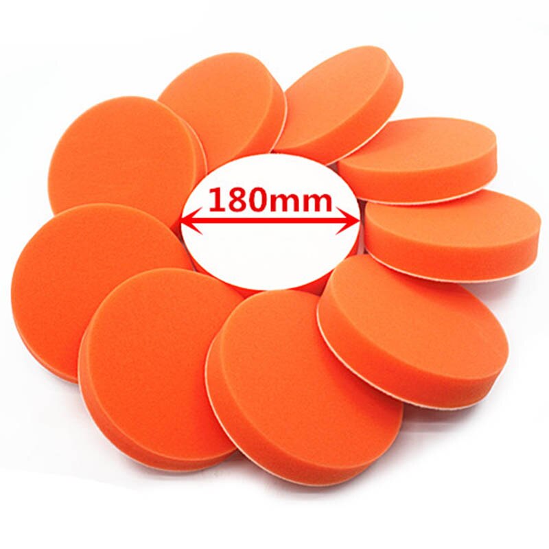 10 piezas 180Mm 7 pulgadas esponja plana pulido bruto almohadilla pulidora para pulir el coche limpieza encerado pintura automática cuidado de mantenimiento