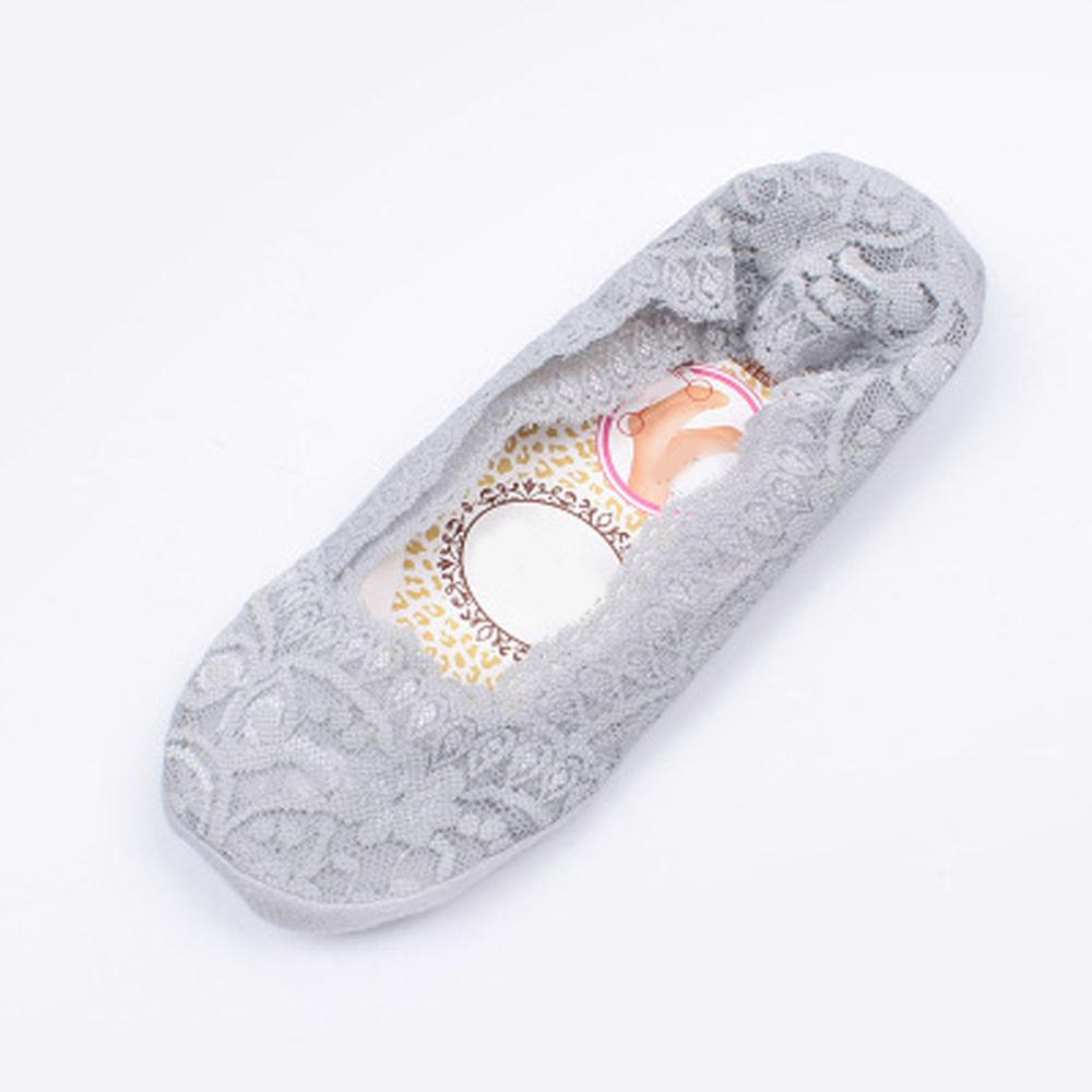 Silicone Shallow Women Socks Lace Slipper Ankle Socks Invisible Seamless Low Cut Boat Socks For Female Ladies Casual Calcetines: 09