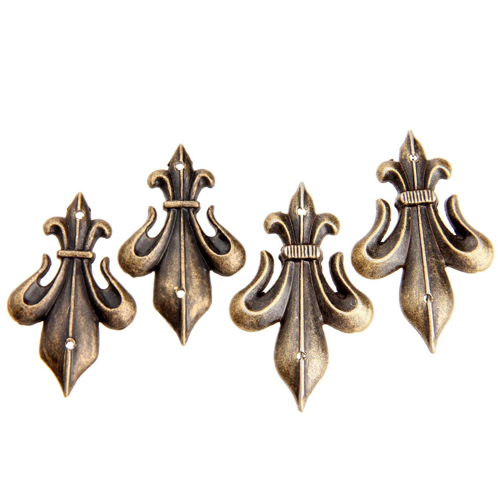 FIXOSHEE 20-Piece Vintage Metal Hinge Latch Clasp Set - Antique Padlock Hardware For Wood Furniture, Jewelry Boxes & Cabinets
