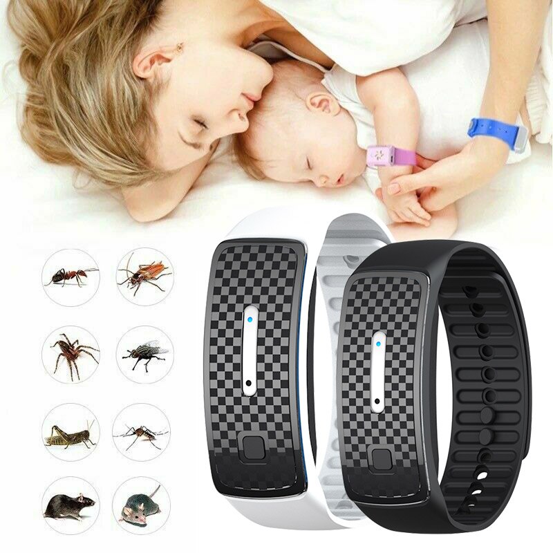 Ultrasound Muggen Armband Horloge Veilig Lichtgewicht Wearable Mosquito Repeller Armband Lange Laatste Bescherming Levert