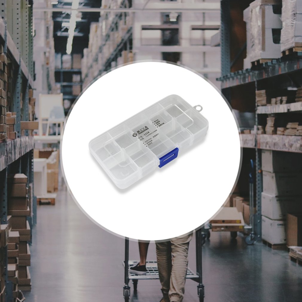 1218 Plastic Tool Box Transparent Toolbox Electronic Components Screw Storage Box Electronic Plastic Parts Tool Boxes