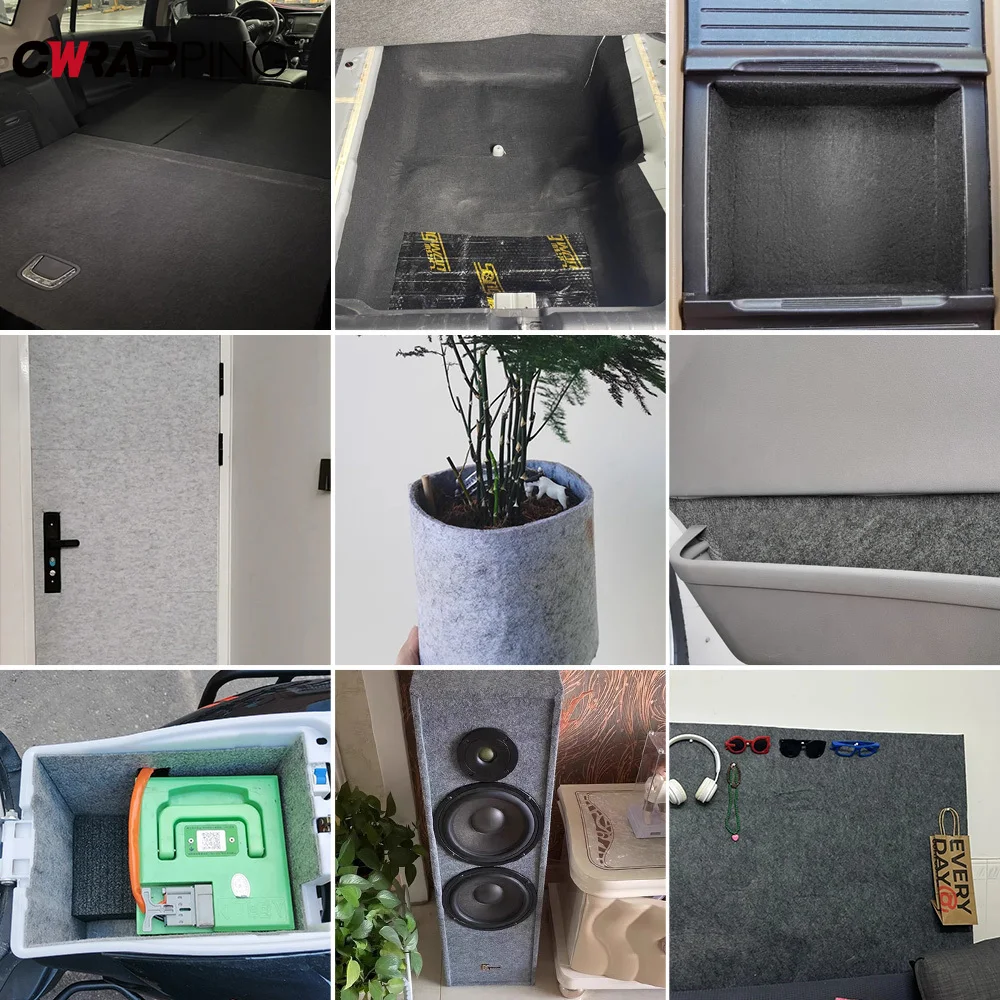 Tapis de doublure de voiture en tissu feutré, auto-adhésif, Non tissé, résistant aux hautes températures, pour la réparation de voitures de camping-car à domicile