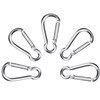 5pcs Aluminum Alloy D Carabiner Spring Snap Clip Hooks Keychain Climbing D-Ring Key Chain Clip Camping Keyring Snap Hook: SL