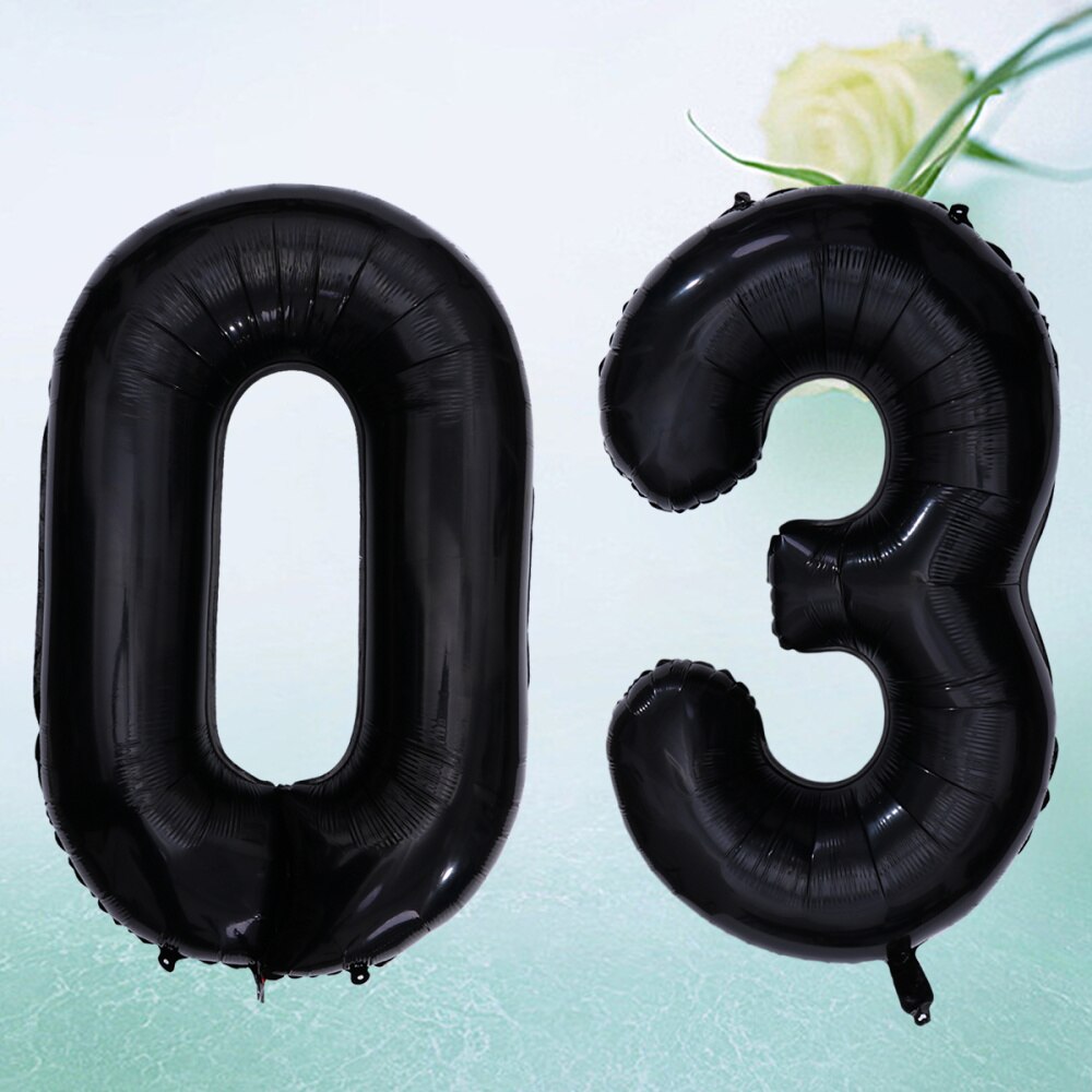 40 Inch Black 21 Number Balloons for Birthday Party Decoration Jumbo Foil Balloons for 90th Anniversary Party Supplies: As Shown
