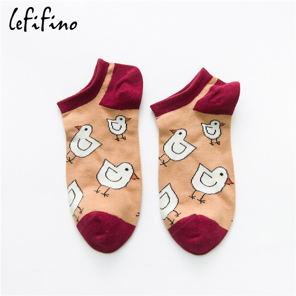 Calcetines de algodón de verano con dibujos de plátanos y frutas, calcetines de tobillo para mujeres, de corte bajo calcetines divertidos de animales, calcetines invisibles para chicas lindas felices