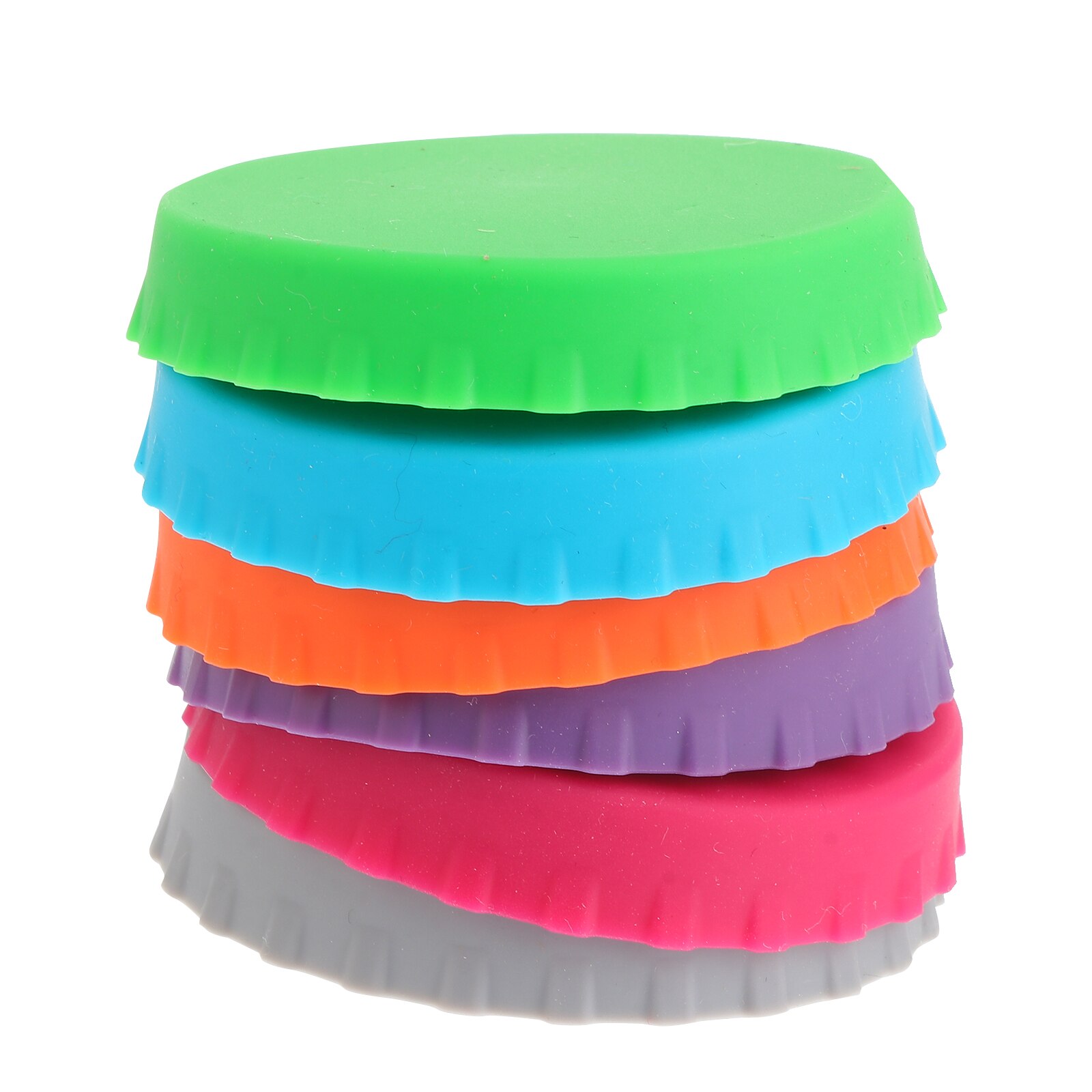 6pcs Soda Bottle Caps Silicone Food-grede Can Lid Protector Bottle Sealing Caps for Soda Beverage Cola