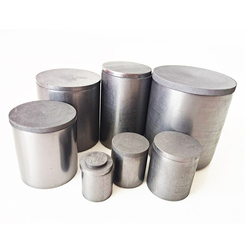 99.99%  renhed grafit smeltende digel kop grafit digel med låg cylindrisk til smeltning af guld sølv kobber messing værktøj