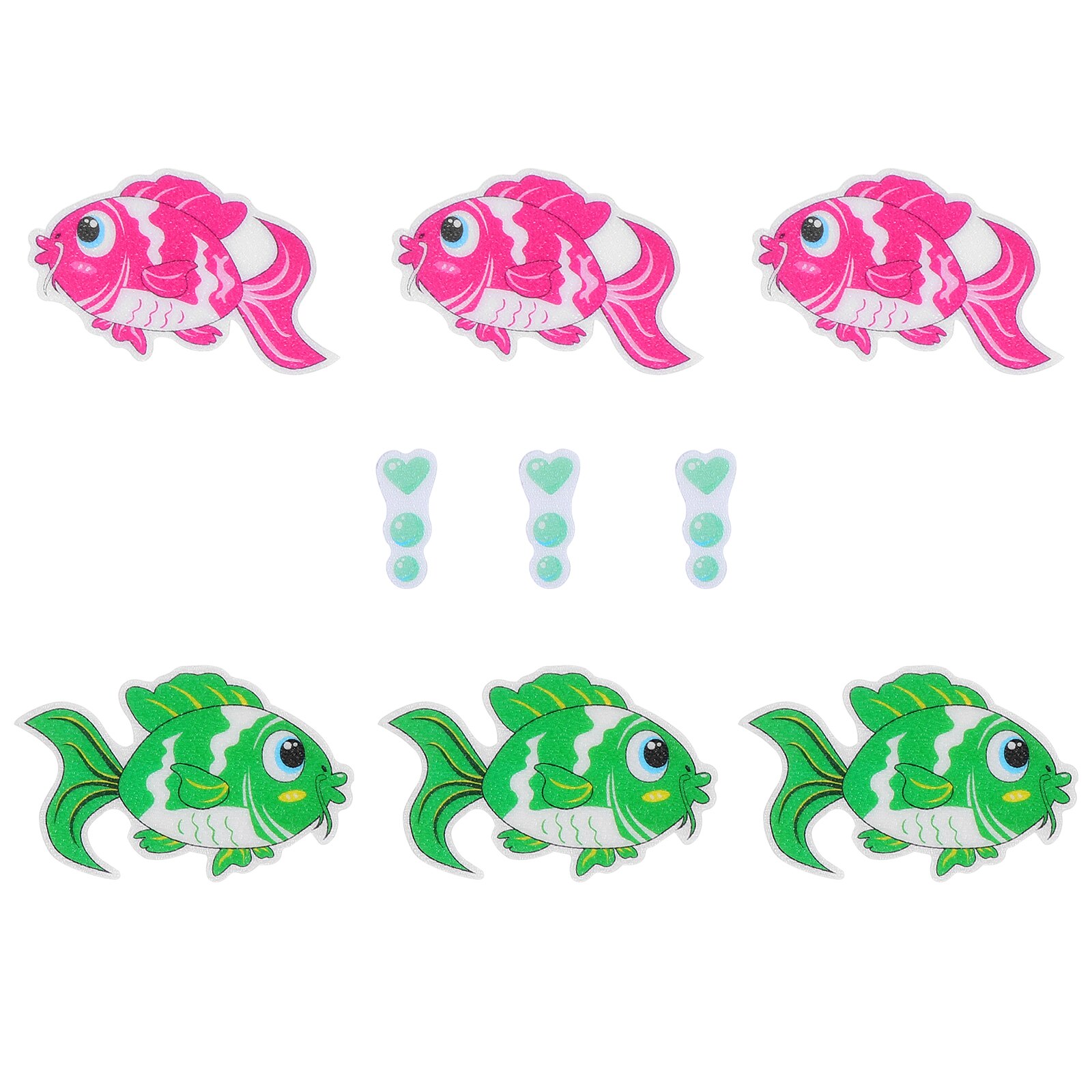 9 stk klistermærker aftagelige skridsikre klistermærker badeværelse børn klistermærker skridsikre badekar tegneserie klistermærker til hjemmet: Farverig fisk