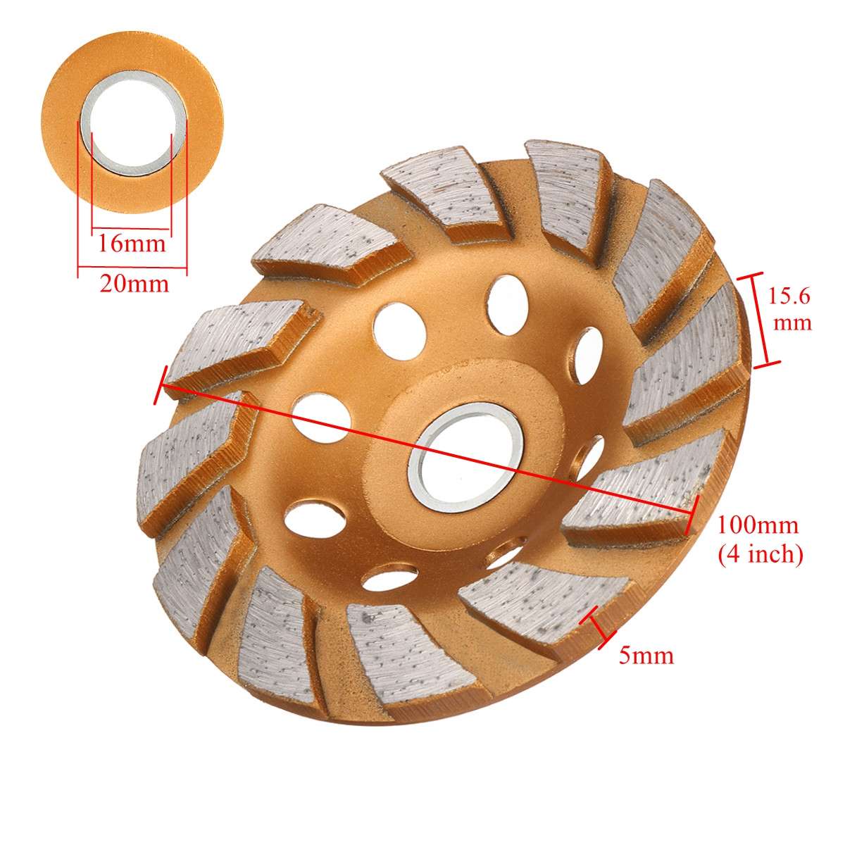 1pc 100mm Diamond Grinding Wheel Concrete Cup Wheel Disc for Concrete Granit Stone Grinding Wheel