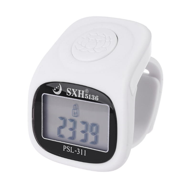 Mini elektronische handteller LED-display 6 digitale vingertelteller 8 kanalen: WHITE