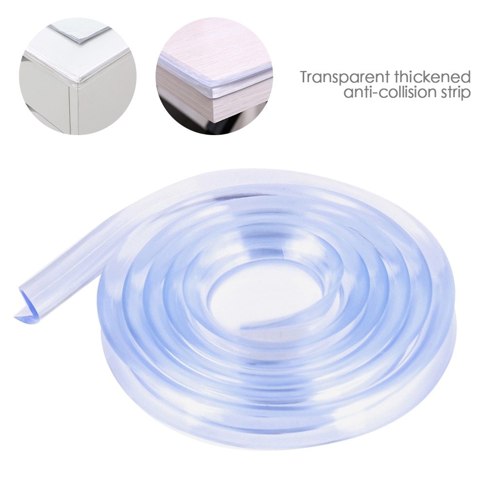Baby Baby Veiligheid Hoek Bescherming Strip Guards 1M Transparant Tafel Rand Meubels Hoekbeschermers Soft Pvc Bumper