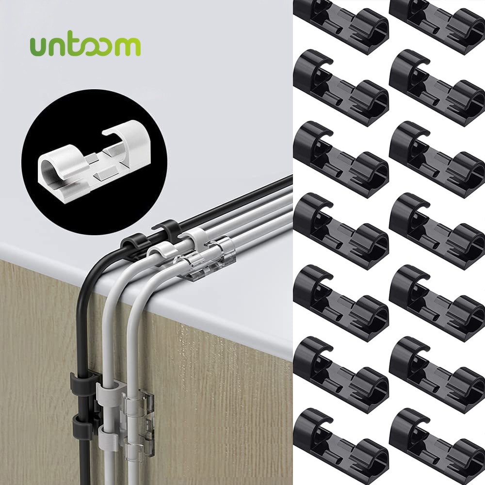 Untoom Kabel Organizer Clips Desktop Muur Usb Kabelmanagement Draad Winder Manager Pc Kabel Mobiel Opladen Datalijn Winder