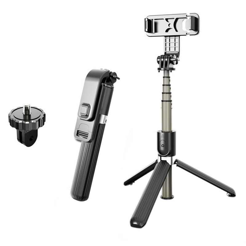 Wireless Selfie Stick Extensible Collapsible Monopod Bluetooth Selfie Stick Tripod: Default Title