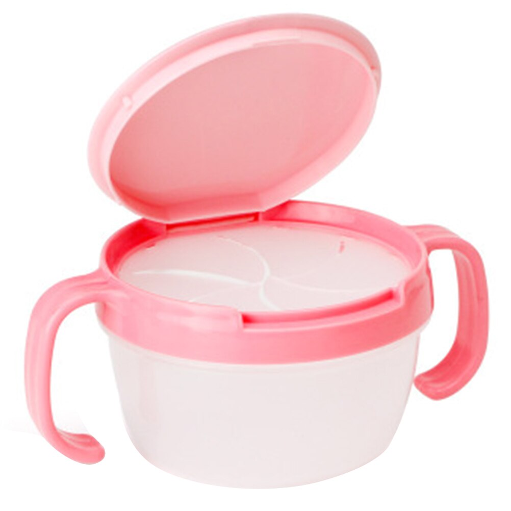 Spisestel snack kiks madholder børn spildsikker kopbeholder med dobbelt håndtag rejsende babysmåbørns foderskål: -en