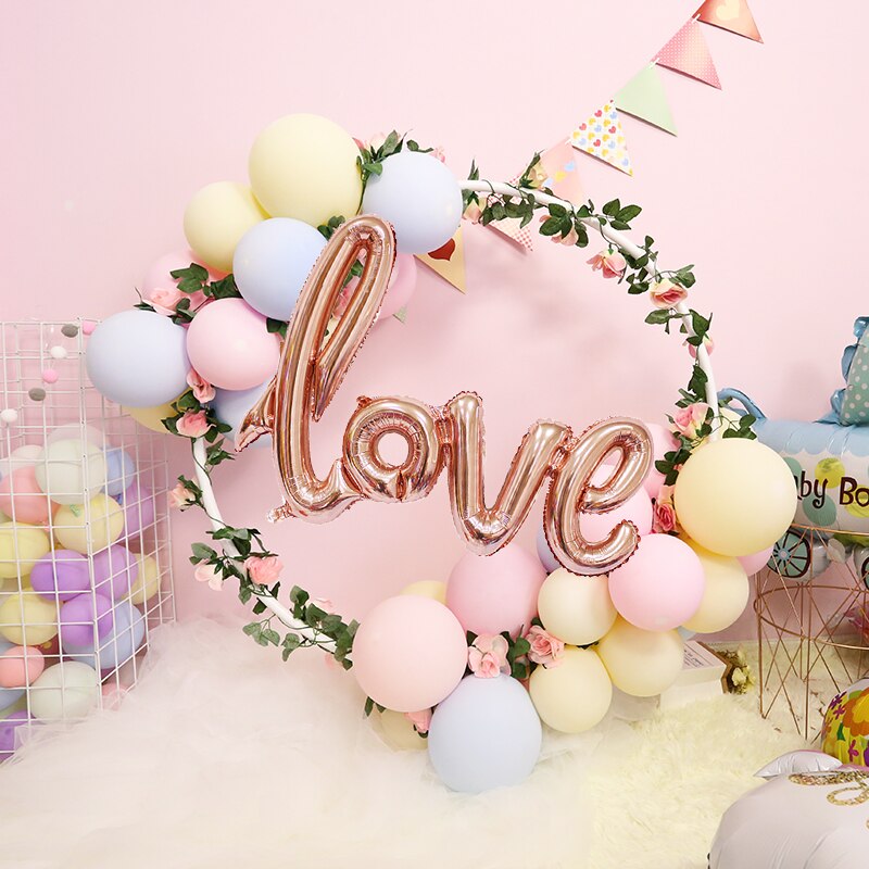 98cm Plastic Balloon Arch Ring Accessories Wedding Birthday Party Baloon Circle Arch Garland Decor DIY Balloon Background Holder