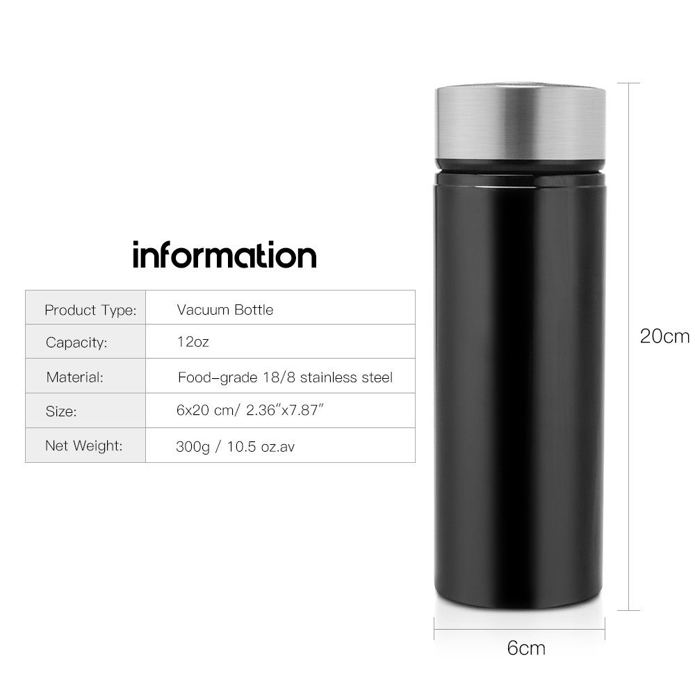 Botella de café de viaje al aire libre de acero inoxidable de 350ML, cafetera, ollas, termo portátil de té/café al vacío