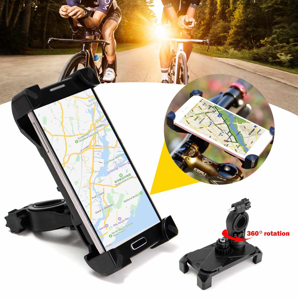 Universele Fiets Telefoon Houder Navigatie GPS Clip Stand Voor iPhone X8 XS MAX XR Beugel Racefiets Telefoon houder