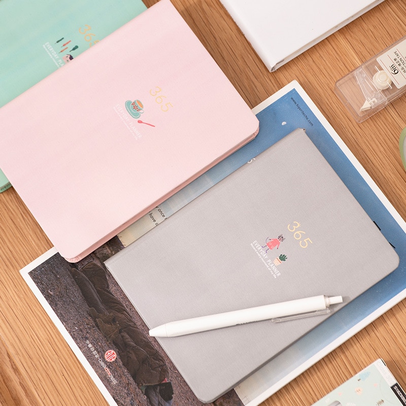 365 Days DIY Notebook Agenda A6 Diary Monthly Weekly Planner Organizer Color Paper Notebooks and Journals Drawing Book