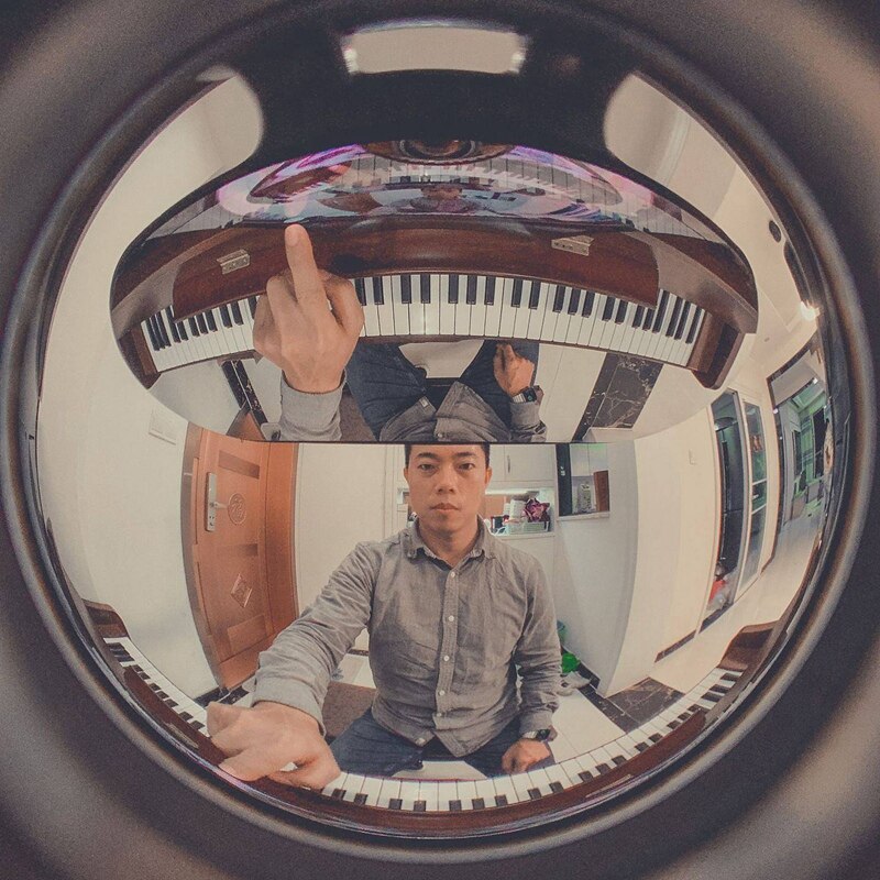 Piano Les Sparring Volledige Sleutel Grote Hoek Overhead Camera Telefoon Ipad Universele Fisheye Lens