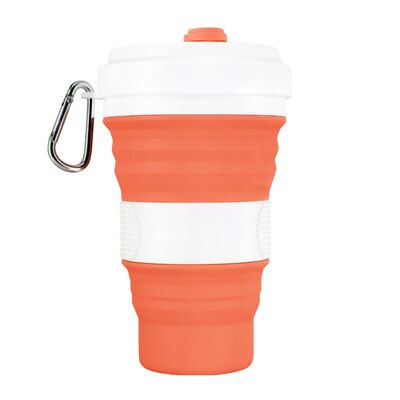 550ml Folding Silicone 10 kleur Draagbare Siliconen Telescopische Drinken Inklapbare koffie cup vouwen silica cup met Deksels Reizen: Style 10