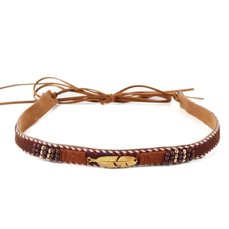 Cowboy Hat Band DIY Nativo Americano Hat Band Western Hat Belt Studded Hat Band Western Beaded Hat banda Hat Band: Vermelho