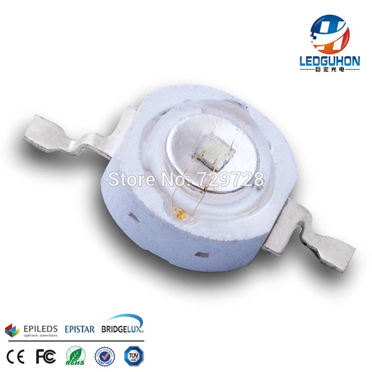 3w 365-370nm ultra voilet farve high power led dioder