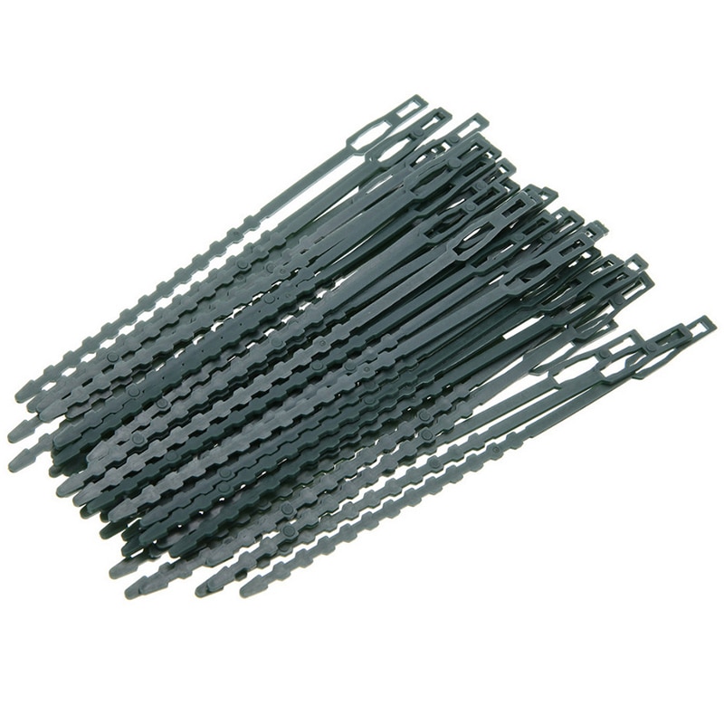 50 Stks/set Verstelbare Plastic Plant Kabels Kabelbinders Voor Herbruikbare Kabels Voor Tuin Boom Klimmen Stand