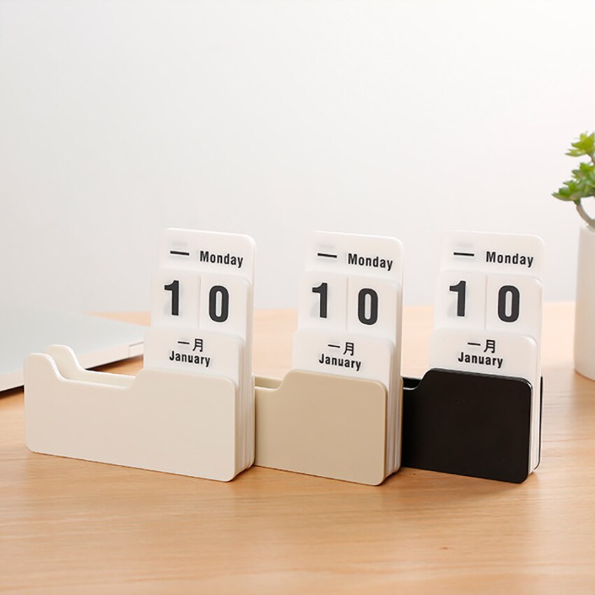 Turntable Table Calendars DIY Perpetual Calendar, Office Desktop Schedule Calendar Planner Art Decoration Ornament
