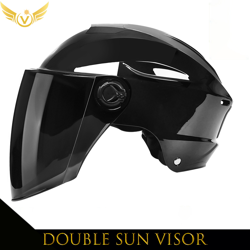 Electric Scooter Helmet Summer V Chopper Motorcycle Helmets Safety Waterfall Soman Urban Articles Woman Men Moto Equipment: Brown