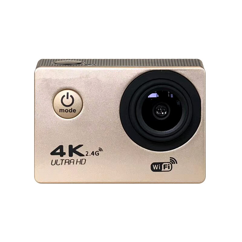 H9 ultra  hd 4k actionkamera wifi sportkamera 12mp 170 vidvinkelobjektiv go vattentät pro sport dv mini hjälm video sport cam: Guld-
