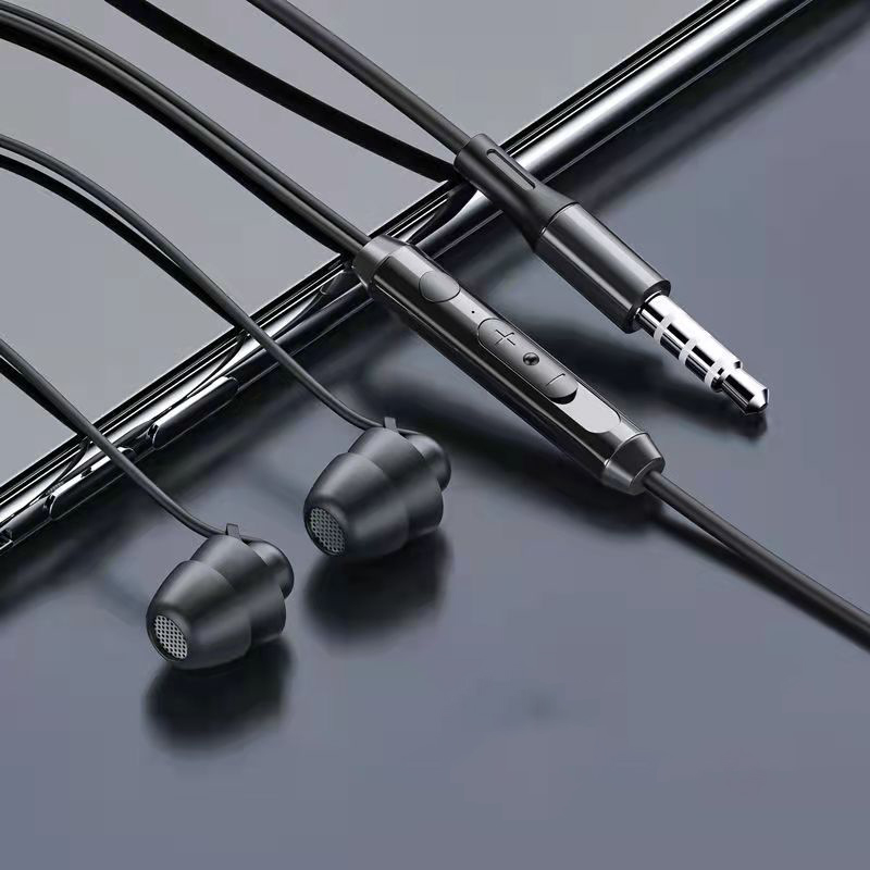 verdrahtet Kopfhörer Schlaf Kopfhörer Sport Headset 1,2 M Anti-lärm Weiche Schlafen in ohr Tiefe Bass Stereo Ohrhörer mit mikrofon: Schwarz