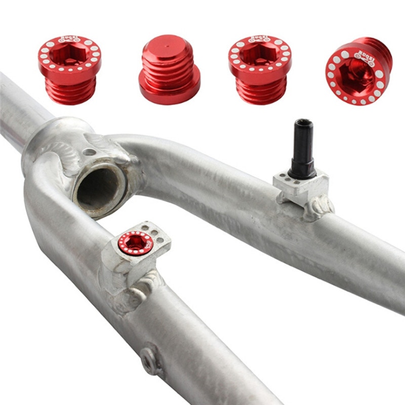 4PCS Bicycle hex socket allen cover Aluminum Alloy Bike Brake Screw M10 Ultra-light Installation Head Cap Bolts Nuts Turn Buckle