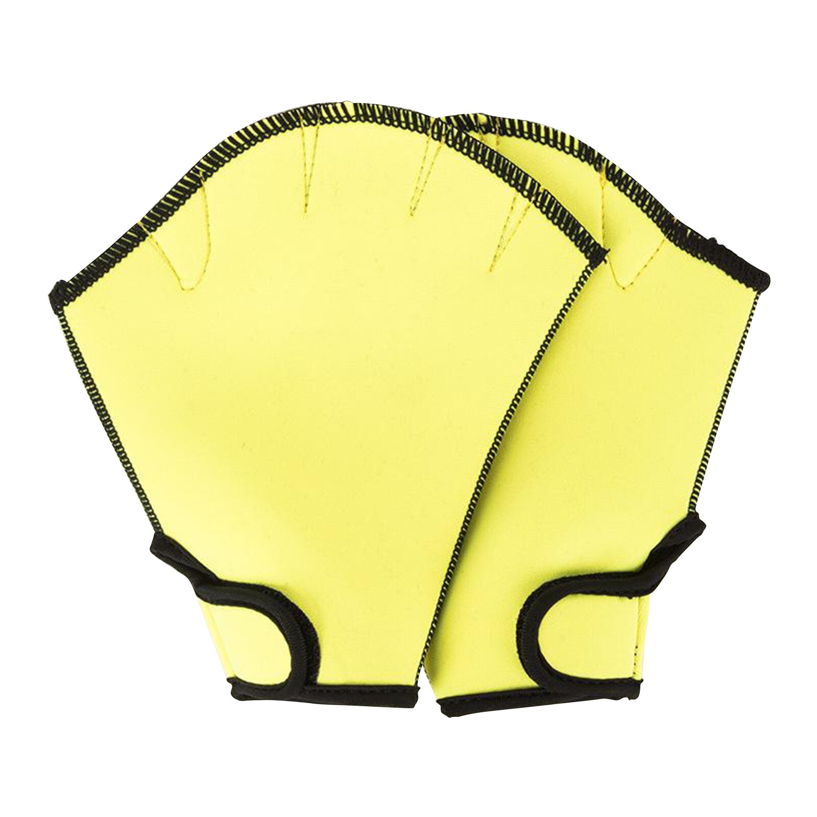 1 paar Schwimmen Handschuhe Aquatische Fitness Wasser Widerstand Aqua Fit Paddle Training Finger Handschuhe für Frauen Männer Kinder: Yellow M