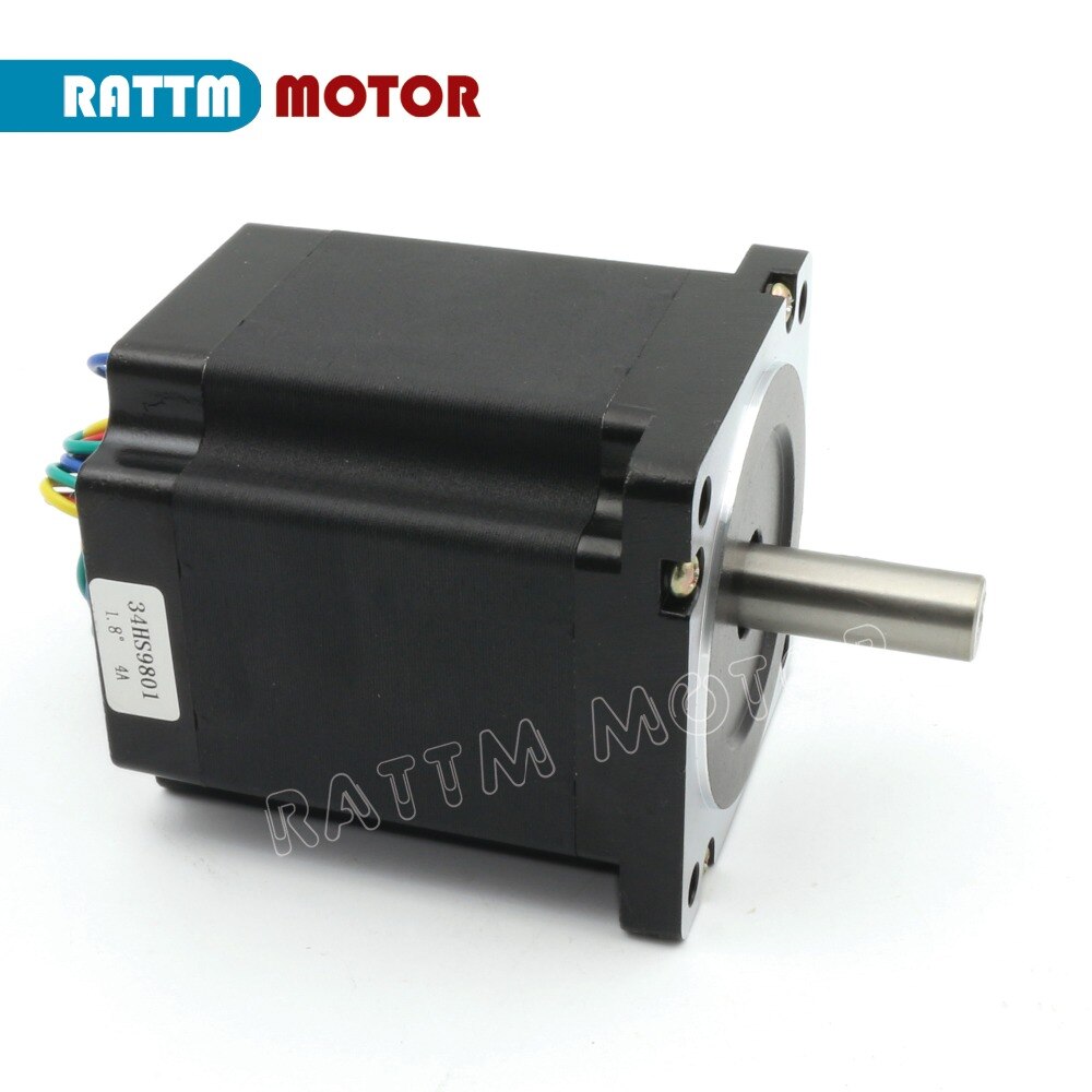 Motor paso a paso Nema 34 CNC de , 98mm, 878 Oz-in, 4 cables, 4A, 34HS9801