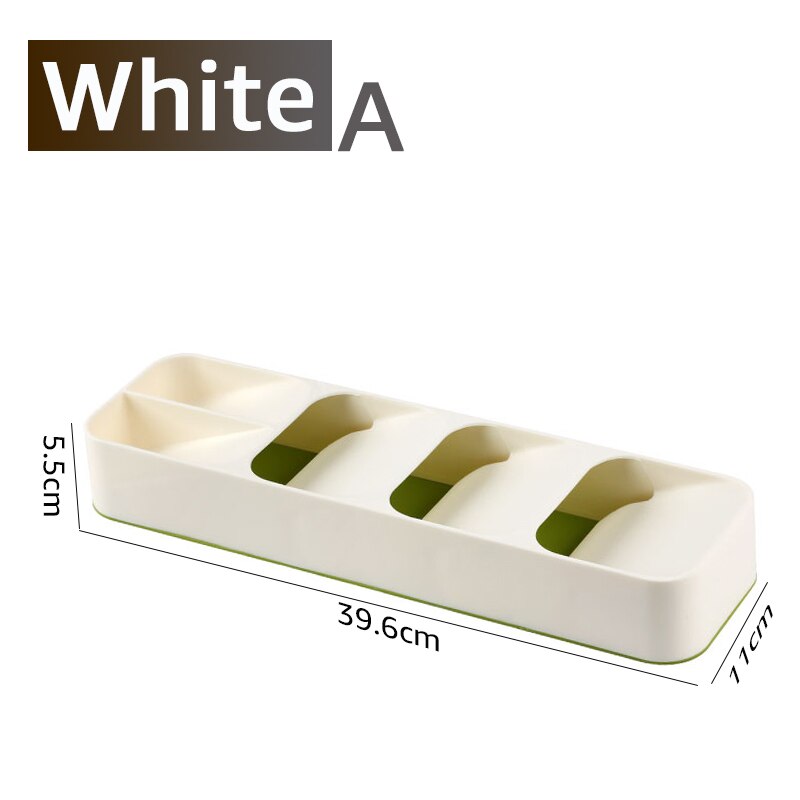 Knife Block Holder Cutlery Drawer Organizer Tray Knives Utensil Rack Universal Knife Stand Organizer Kitchen Storage: WHITE A