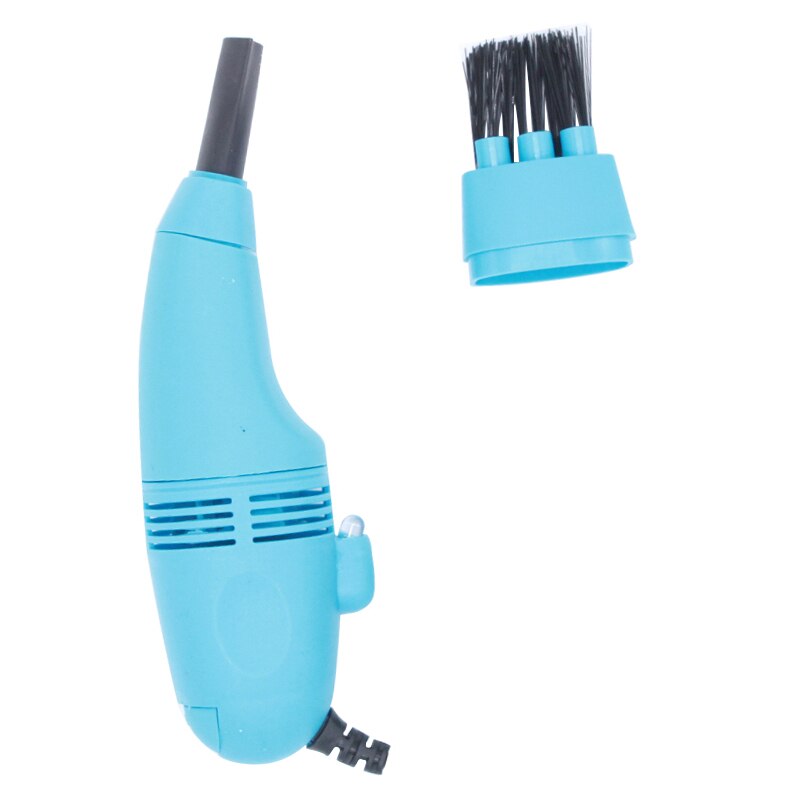 Mini Computer Vacuum USB Keyboard Brush USB Keyboard Cleaner Computer Vacuum Cleaning Kit Tool Remove Dust Cleaning Brush: Blue