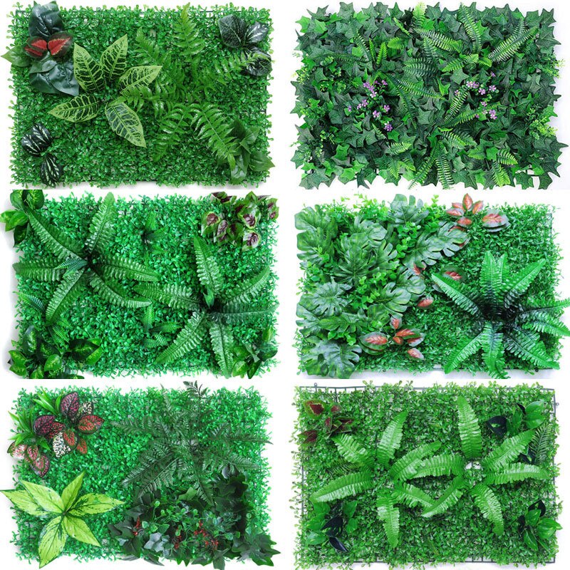 Mur végétal vert pour la maison jardin mur de mariage Landscap vert plastique pelouse porte boutique toile de fond décor mur végétal artificiel