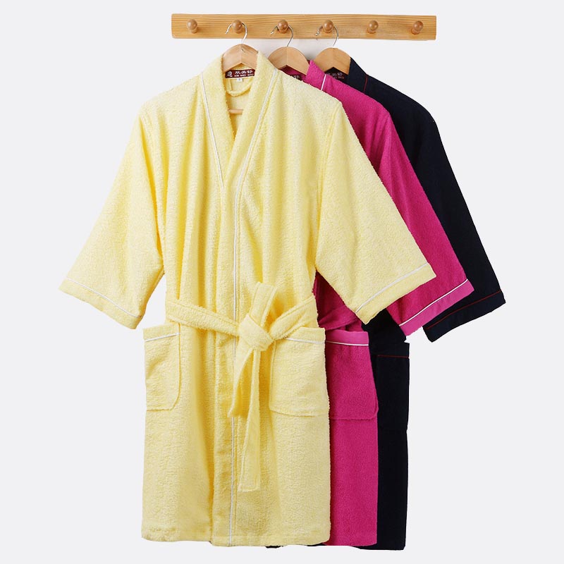 Sleepwear Women Bathrobe Cotton Robes Plus Size Lightweight Long Robe For Men Absorption After Shower Bathrobe Female