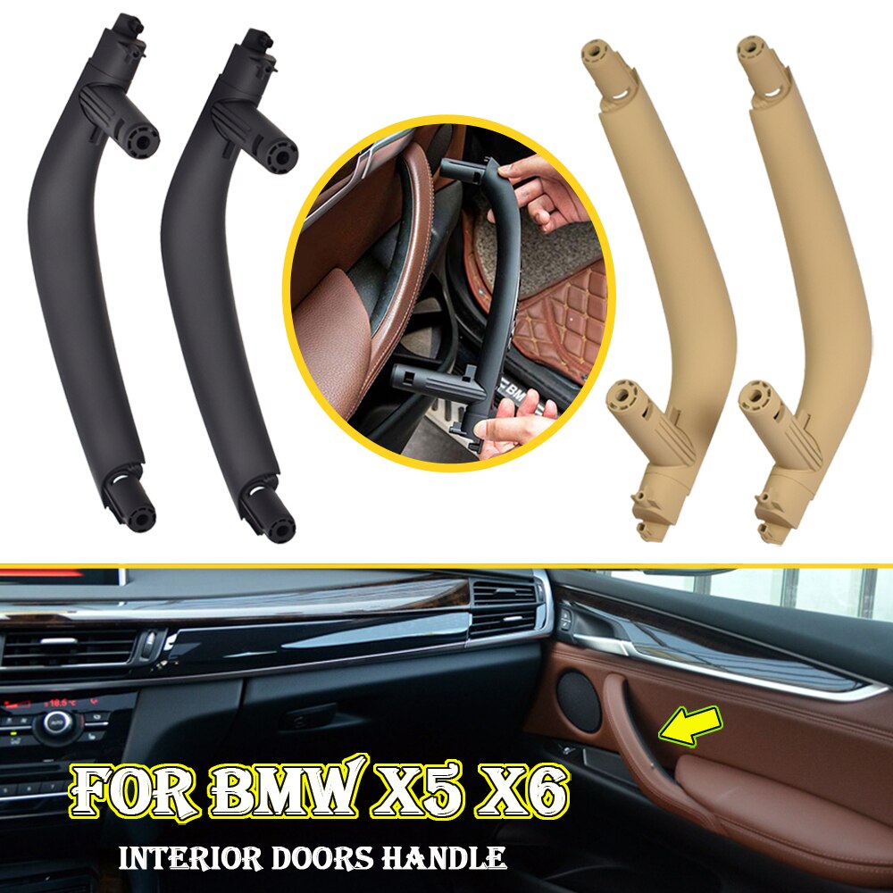 Voor Bmw X5 X6 F15 F16 Links Rechts 3 Stks/set Auto Innerlijke Deuren Handvat Pull trim Cover Zwart Beige