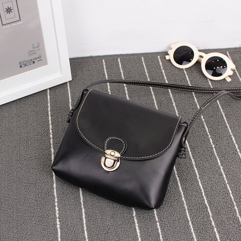 Vrouwen meisjes pu leren strips reistassen voor telefoon en sleutel dames handmatige meting portemonnee tas messenger satchel tas: Zwart