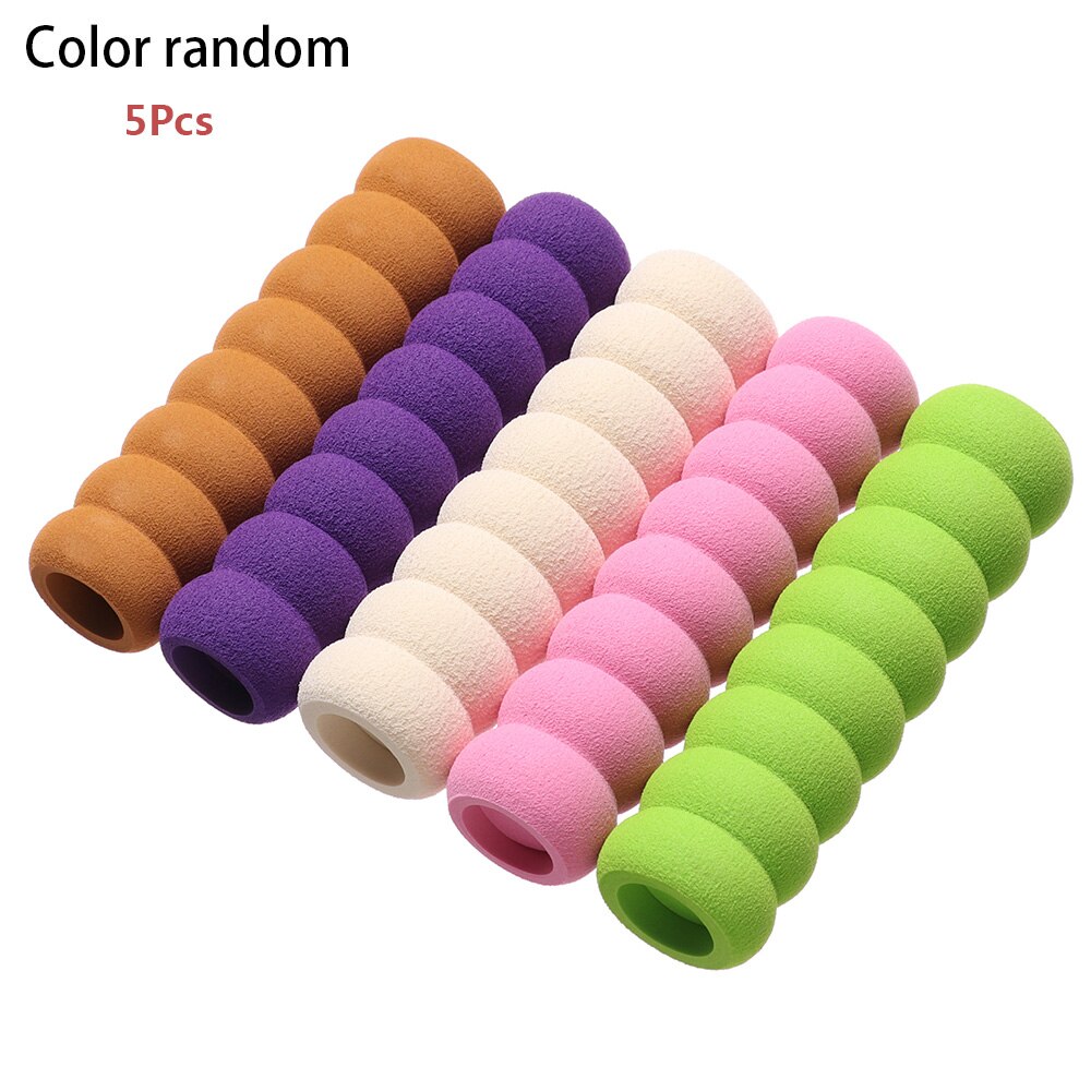 Tope de goma para manija de puerta, Protector redondo de pomo de puerta, cubierta de espuma, Protector de muebles para seguridad de bebé, práctico, libre de estática, 5 uds.: color random