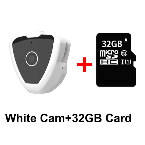 Mini Camera HD 720 P Draadloze Wifi IP Micro Video Camera Surveillance Nachtzicht Motion Actie Detecteert Draagbare Home Security: White with 32GB