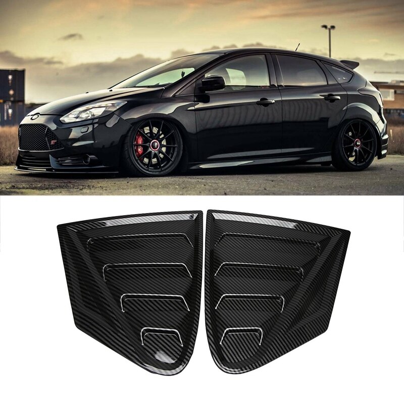 Auto Window Side Lamellen Vent Voor Ford Focus ST-LINE Hatchback Abs Carbon Fiber Stijl Auto Accessoires