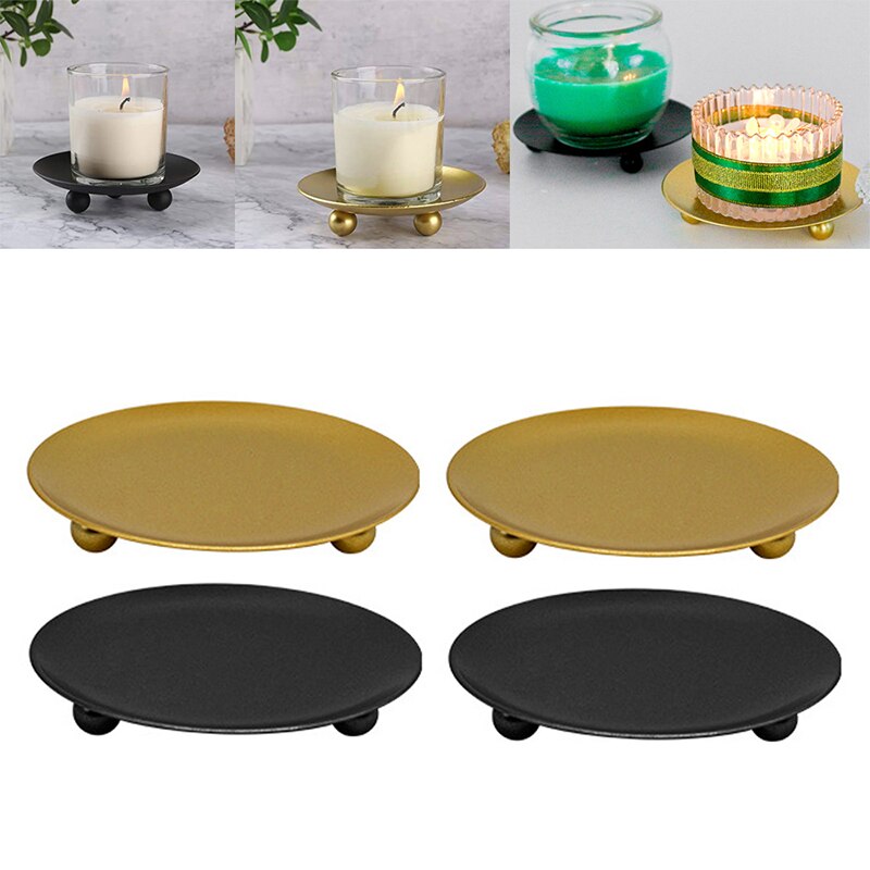 Belle Vous 6 Pack van ronde helder glazen pijler kaars platen - 10 cm/4 inch - votief theelicht kaarsenhouder set ideaal voor spa decoraties, bruiloften, feesten, woondecoratie, tafel centerpieces