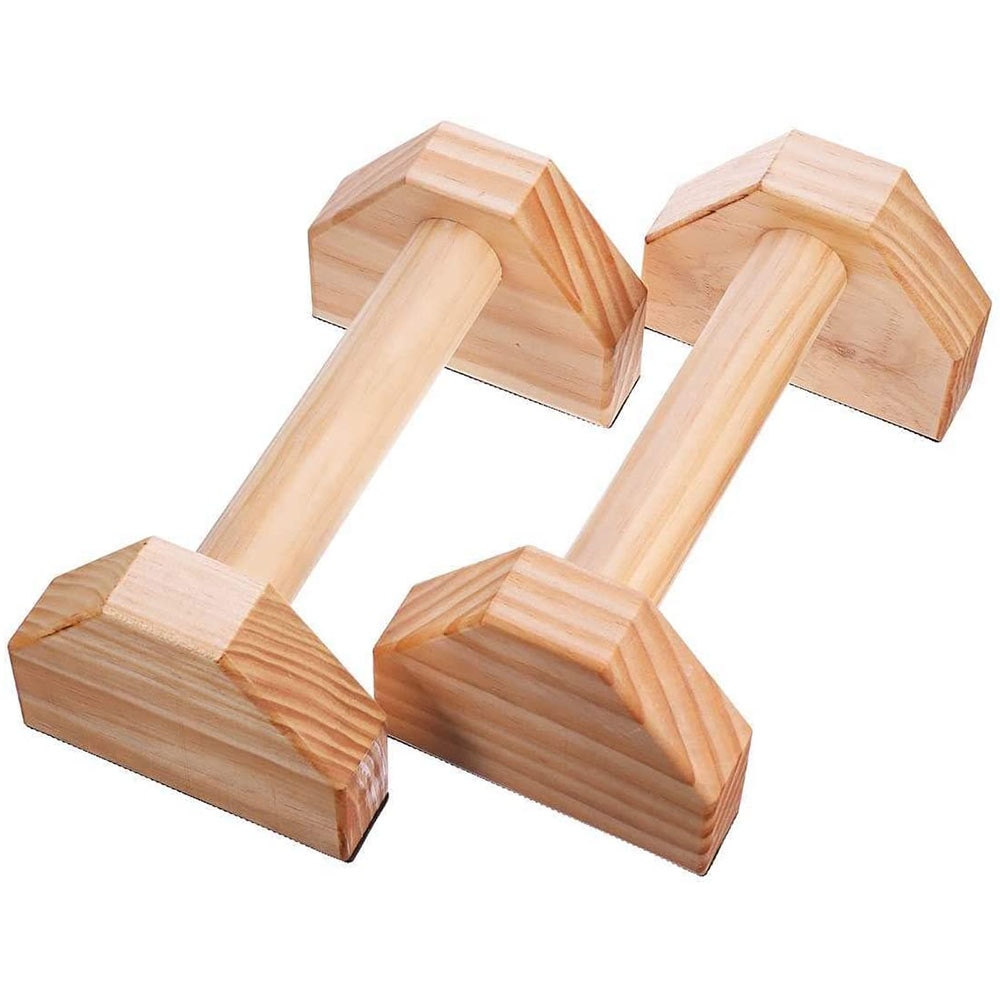 1 par paraletter gymnastik calisthenics handstand bar trä träningsredskap träningsredskap push-ups dubbelstångsstativ: Default Title