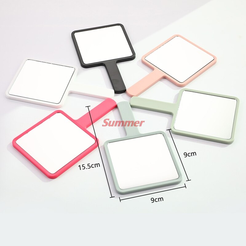 Handle Mirror Square Makeup Mirror Handheld Vanity Mirror Hand Mirror Makeup