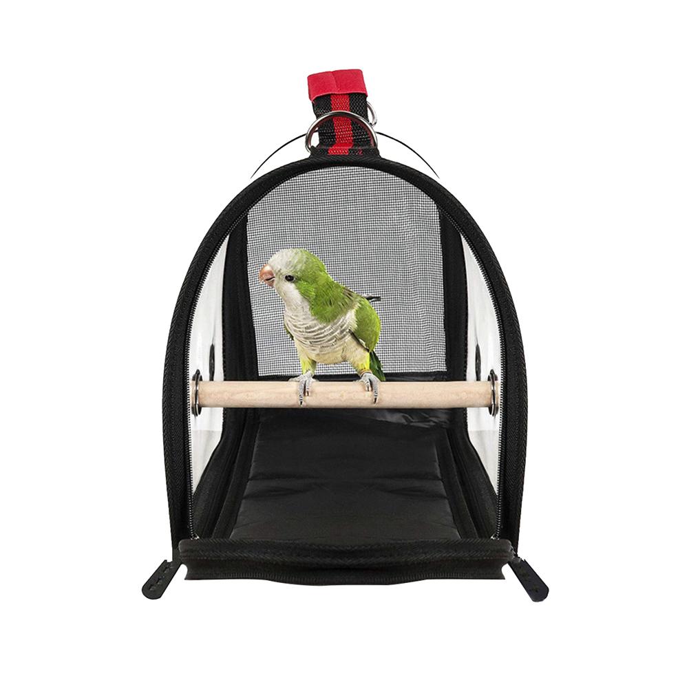 Jaula de viaje para pájaros, jaula transparente de PVC, transpirable, conveniente, bolso para mascotas