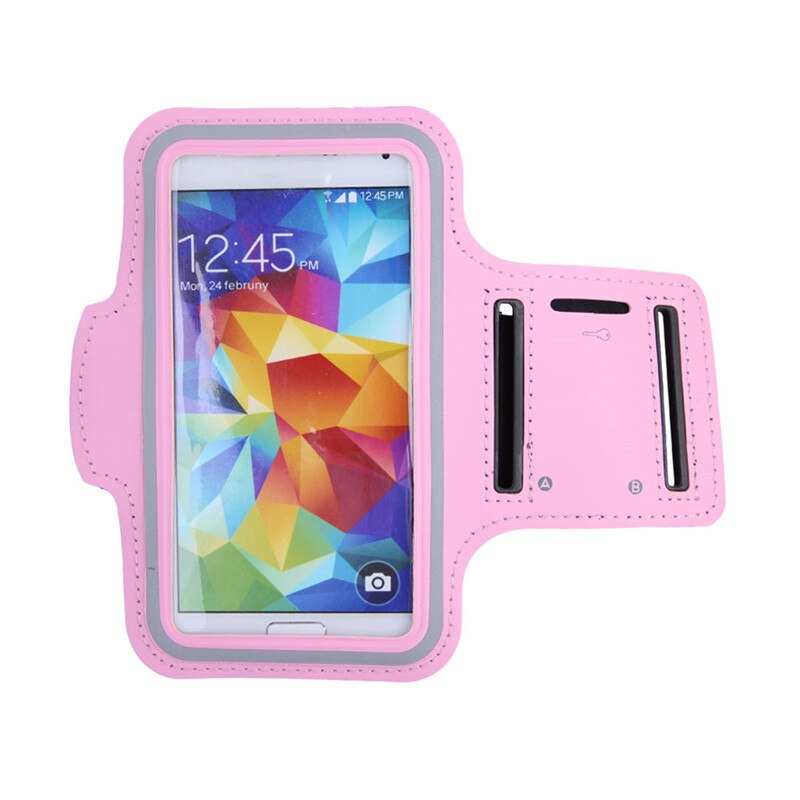 Armband voor HUAWEI Y9 /Honor 8X Sport Case Running Riem Cover Outdoor Tassen GYM Armband Bolsa: Roze