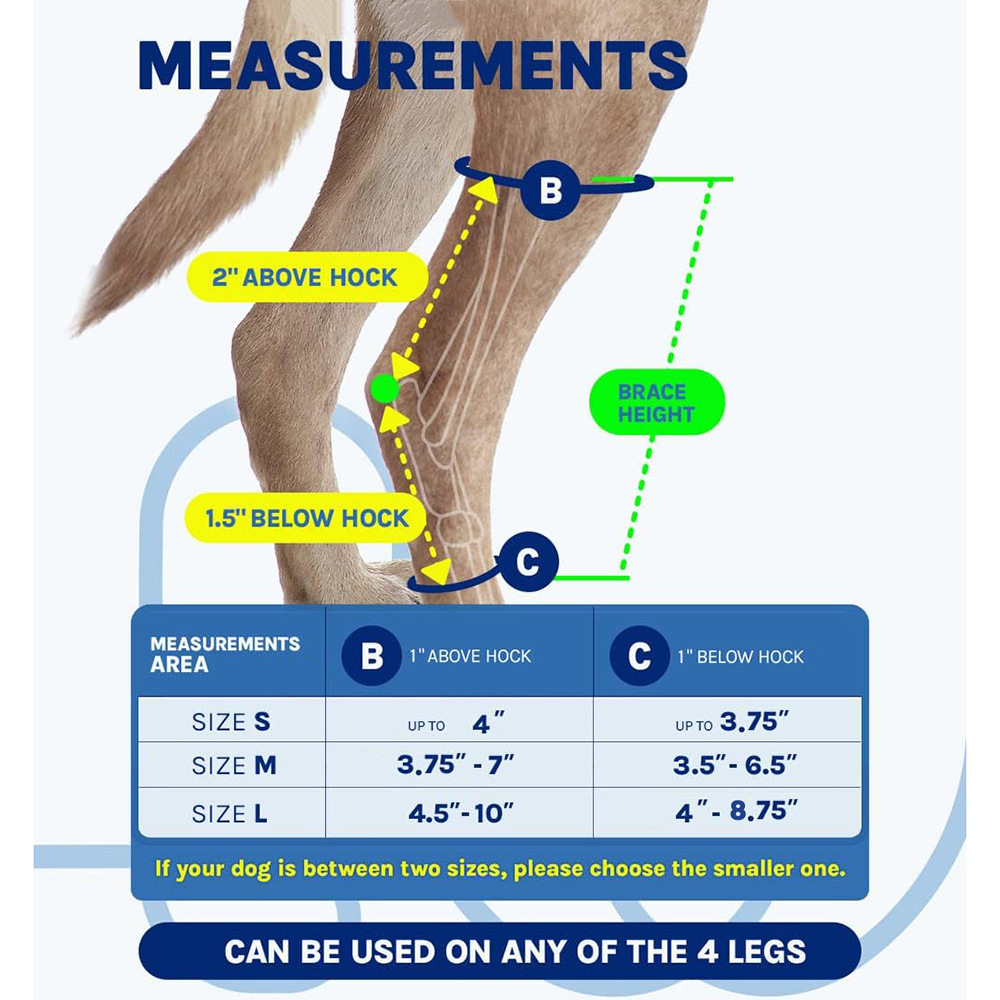Dog strapping post-surgery sprain dog hind leg aid strapping brace protector knee brace