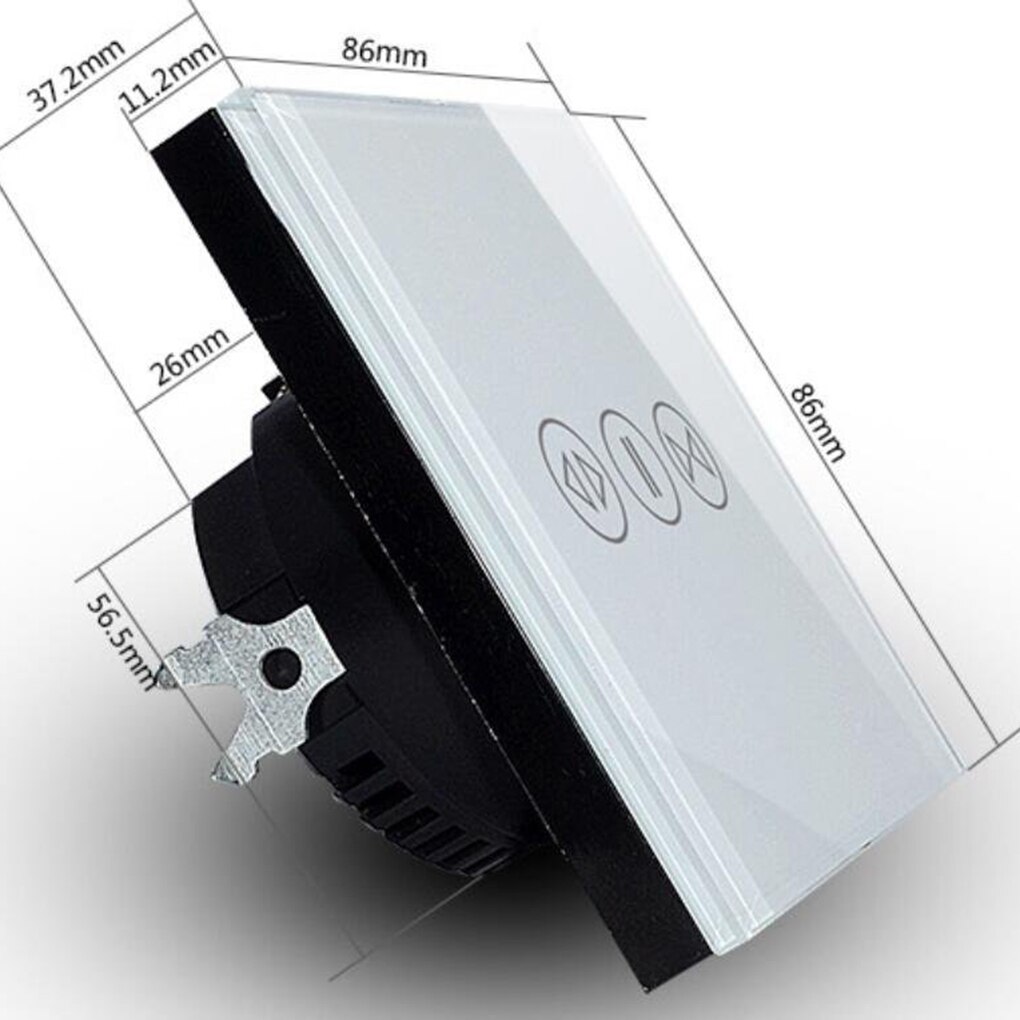 Smart Curtain Switch With Remote Control Electric Curtain Touch Switch 433Mhz EU Smart Curtain Touch Switch Low-power Standby